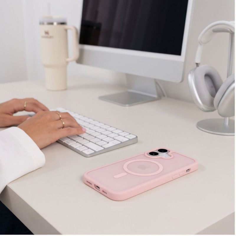 Tech-Protect BasicMag MagSafe-hoesje voor Apple iPhone 17, mat roze