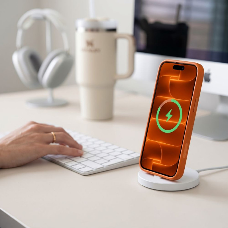 Tech-Protect Magmat MagSafe CC-hoesje voor Apple iPhone 17 Pro / 18 Pro, mat kosmisch oranje