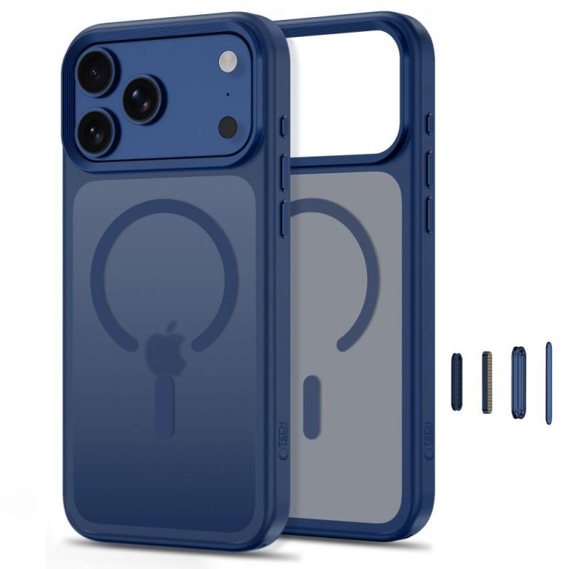 Tech-Protect Magmat MagSafe CC-hoesje voor Apple iPhone 17 Pro / 18 Pro, mat diepblauw