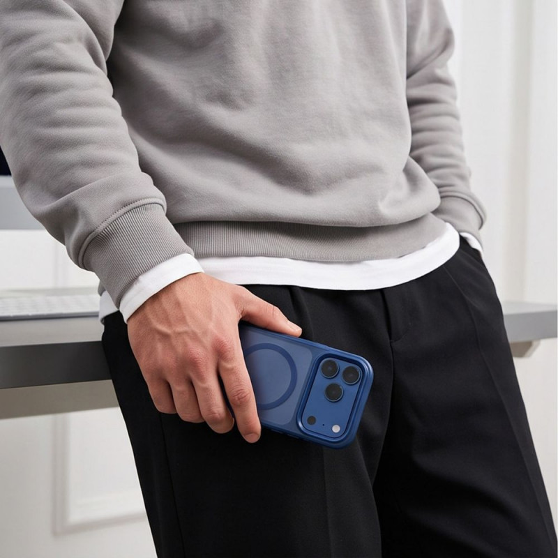 Tech-Protect Magmat MagSafe CC-hoesje voor Apple iPhone 17 Pro Max / 18 Pro Max, mat Deep Blue