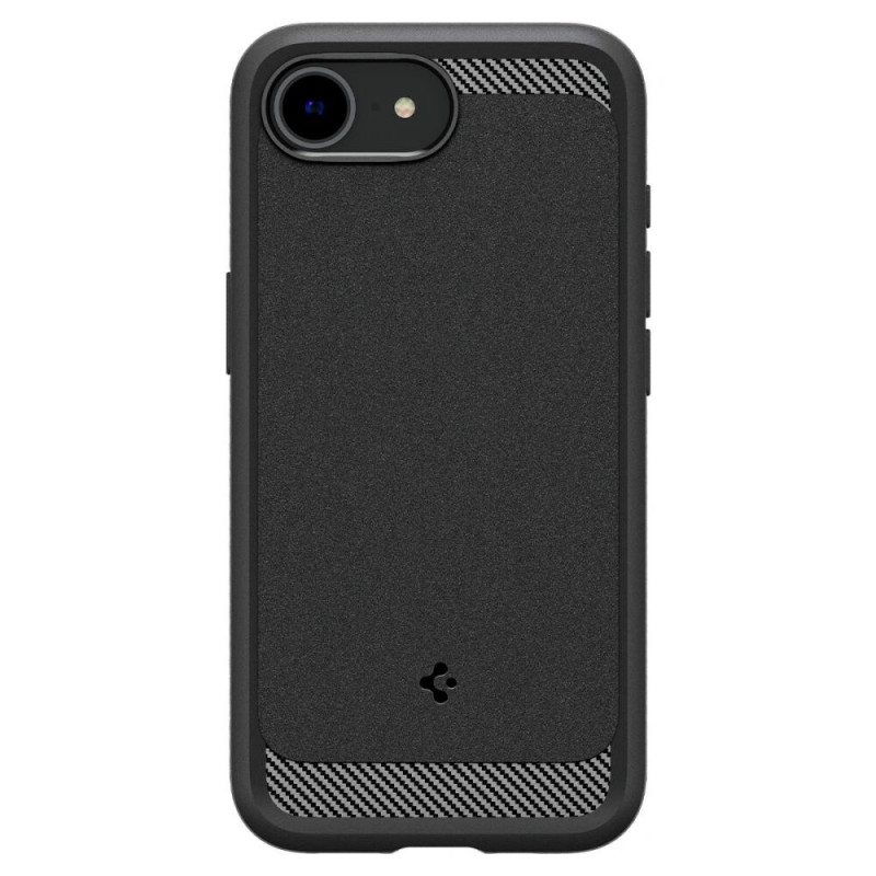 Spigen Rugged Armor Mag MagSafe-hoesje voor Apple iPhone 17e / 16e, mat zwart