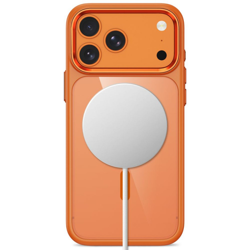 Tech-Protect Magmat MagSafe CC-hoesje voor Apple iPhone 17 Pro / 18 Pro, Cosmic Orange / transparant