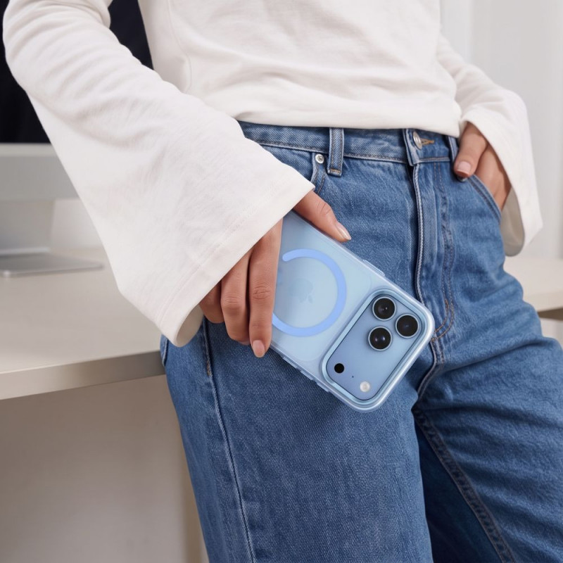 Tech-Protect MagZero MagSafe-hoesje voor Apple iPhone 17 Pro Max / 18 Pro Max, mat lichtblauw