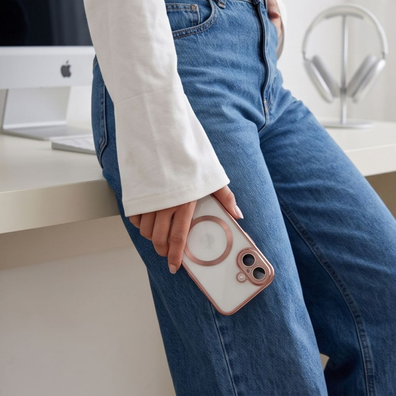 Tech-Protect MagFlex MagSafe-hoesje voor Apple iPhone 17, glanzend roségoud