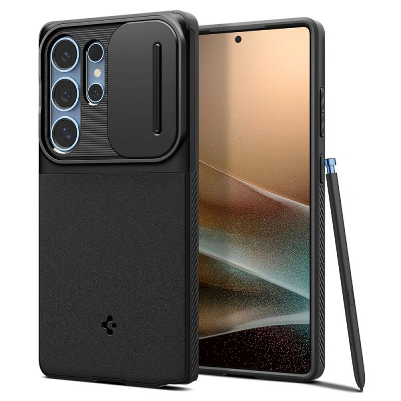 Spigen Optik Armor-hoesje voor Samsung Galaxy S25 Ultra, zwart