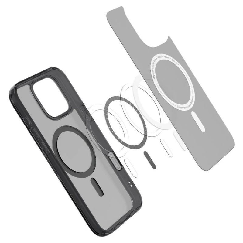 Spigen Ultra Hybrid T Mag MagSafe-hoesje voor Apple iPhone 16 Pro, Frost Black