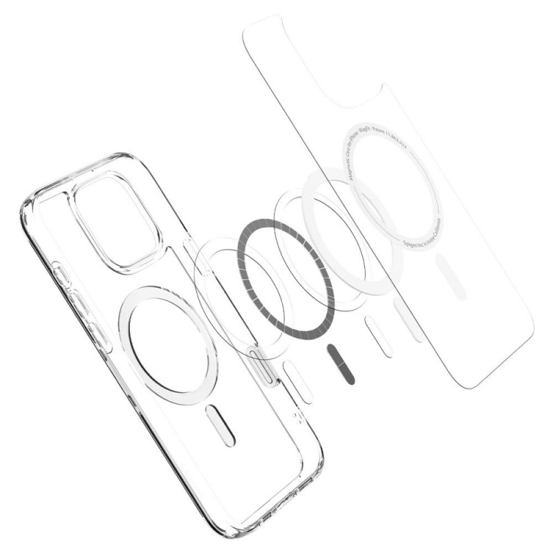 Spigen Ultra Hybrid T Mag MagSafe-hoesje voor Apple iPhone 16 Pro, wit