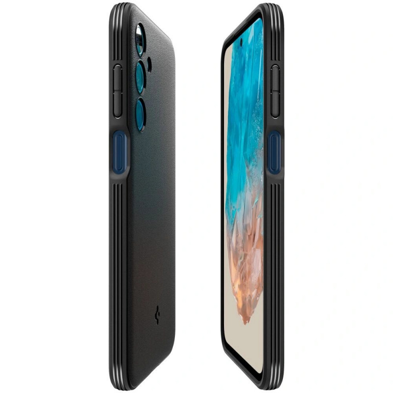 Spigen Essential SandBlast hoesje voor Samsung Galaxy M35 5G, mat zwart