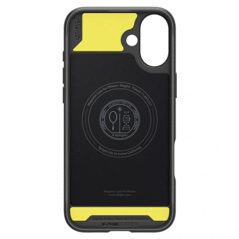 Spigen Rugged Armor Mag MagSafe-hoesje voor Apple iPhone 16, mat zwart