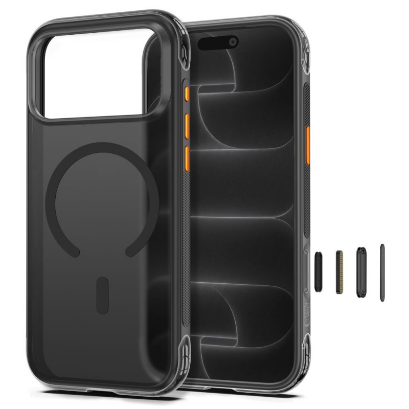 Tech-Protect MagAir MagSafe CC-hoesje voor Apple iPhone 17 Pro Max / 18 Pro Max, mat zwart