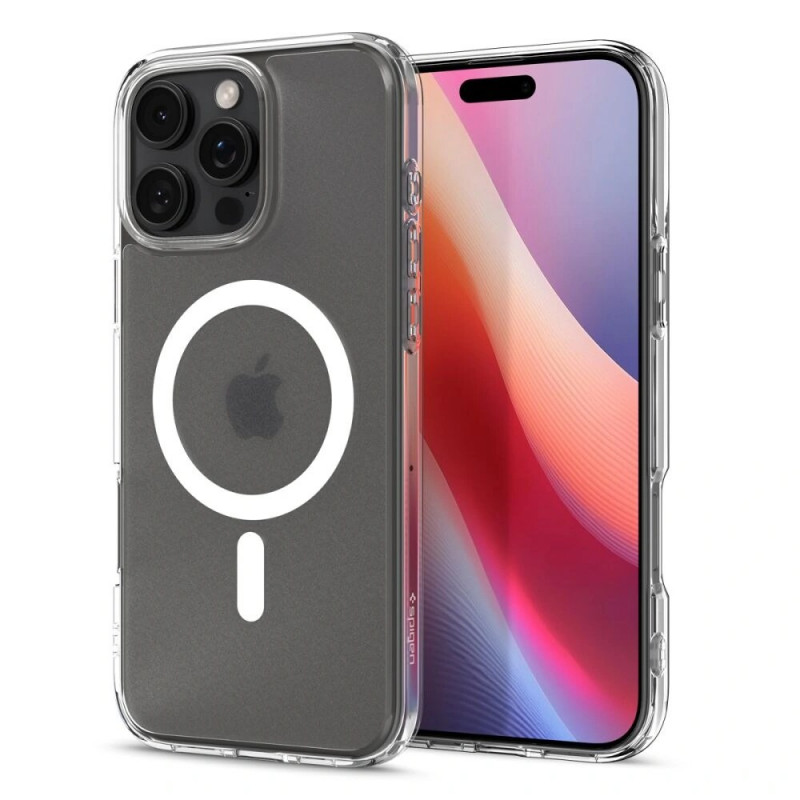 Spigen Ultra Hybrid Mag MagSafe-hoesje voor Apple iPhone 16 Pro, transparant (Frost Clear)