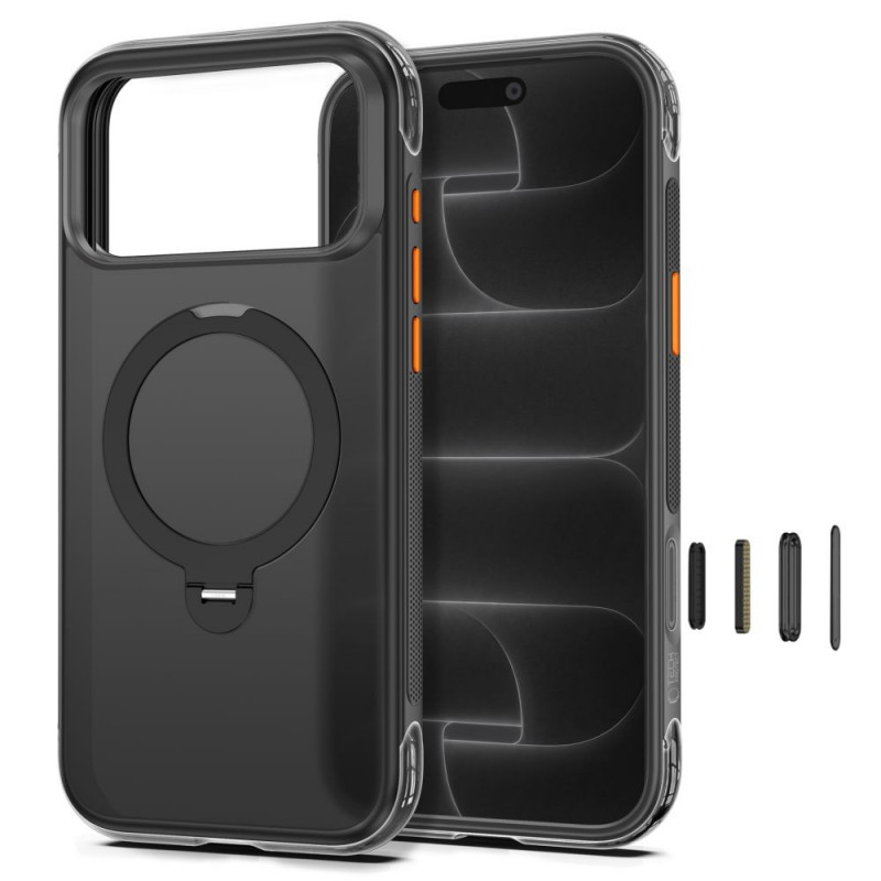 Tech-Protect MagAir Stand MagSafe CC-hoesje voor Apple iPhone 17 Pro Max / 18 Pro Max, mat zwart