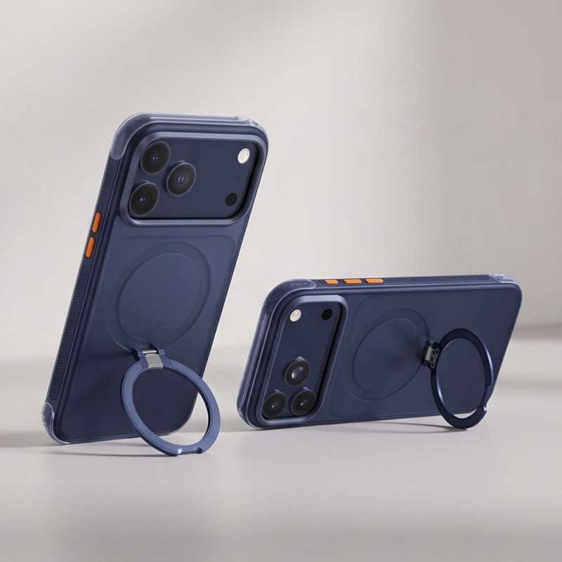 Tech-Protect MagAir Stand MagSafe CC-hoesje voor Apple iPhone 17 Pro Max / 18 Pro Max, mat Deep Blue