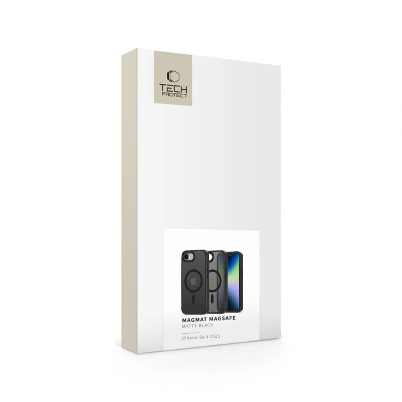 Tech-Protect Magmat MagSafe-hoesje voor Apple iPhone 17e / 16e, mat zwart