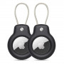 Tech-Protect Rough Vein-hoesje voor Apple AirTag, zwart (2 stuks)