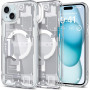Spigen Ultra Hybrid Mag-hoesje met MagSafe voor Apple iPhone 15 Plus / 14 Plus, Zero One, wit