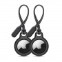 Tech-Protect Rough Chain sleutelhangerhoesje voor Apple AirTag, zwart (2 stuks)