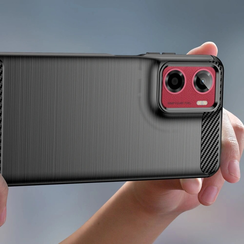 Tech-Protect TPUCarbon-hoesje voor Motorola Moto G05 / E15, zwart