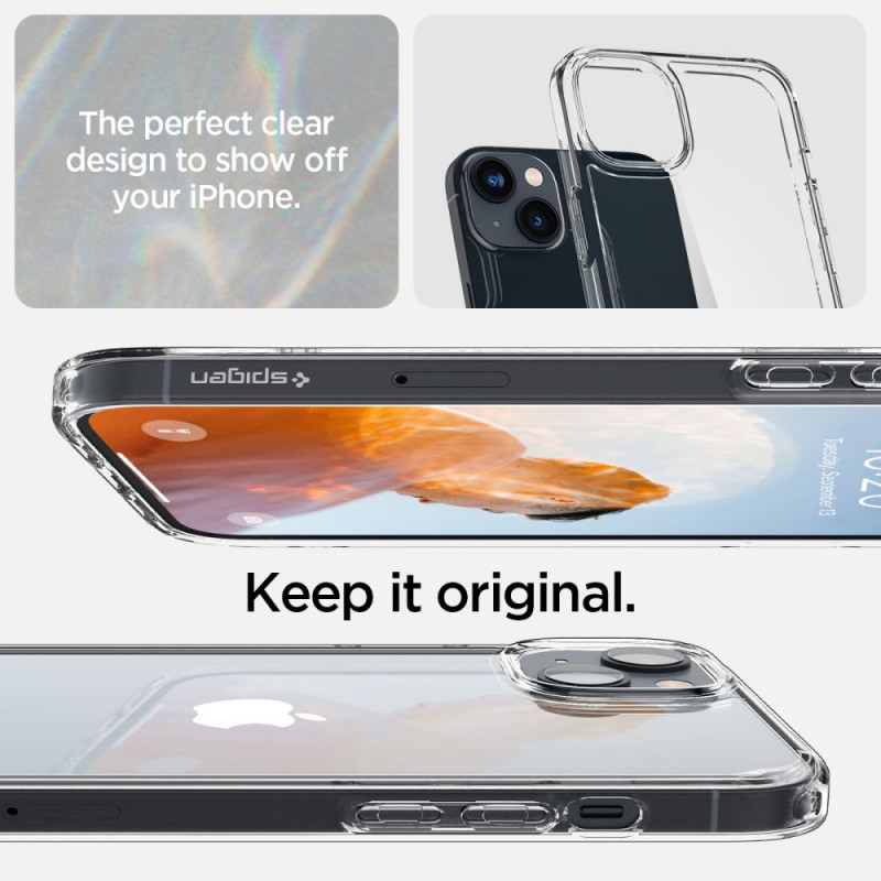 Spigen Ultra Hybrid (ACS05040) hoesje voor Apple iPhone 14, kristalhelder