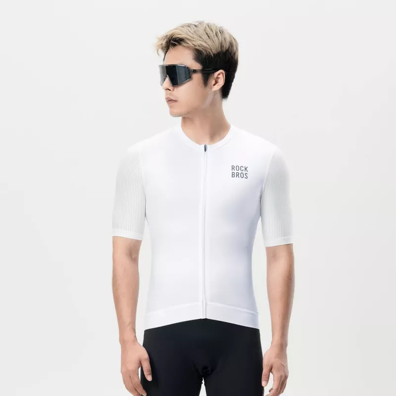 Rockbros 15200025 korte mouwen wielrenshirt, maat XL, wit