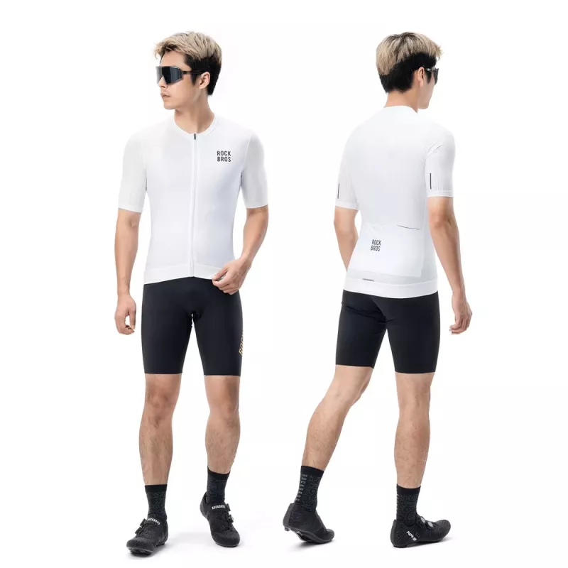 Rockbros 15200025 korte mouwen wielrenshirt, maat XL, wit