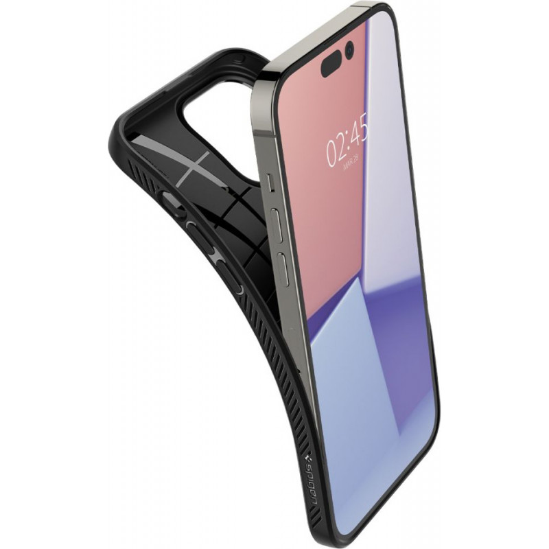 Spigen Liquid Air (ACS04957) hoesje voor Apple iPhone 14 Pro, mat zwart