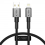 Tech-Protect Ultraboost DNA USB-A / Lightning-kabel, 12W, 2,4A, 25 cm, ijzergrijs