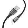 Tech-Protect Ultraboost DNA USB-A / Lightning-kabel, 12W, 2,4A, 25 cm, ijzergrijs