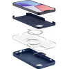 Spigen Silicone Fit Mag (ACS04921) MagSafe-hoesje voor Apple iPhone 14 Plus / 15 Plus, marineblauw
