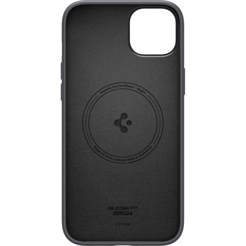Spigen Silicone Fit Mag (ACS04920) MagSafe-hoesje voor Apple iPhone 14 Plus / 15 Plus, zwart