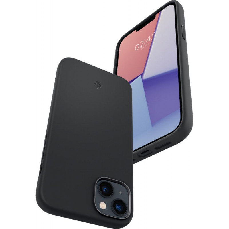 Spigen Silicone Fit Mag (ACS04920) MagSafe-hoesje voor Apple iPhone 14 Plus / 15 Plus, zwart