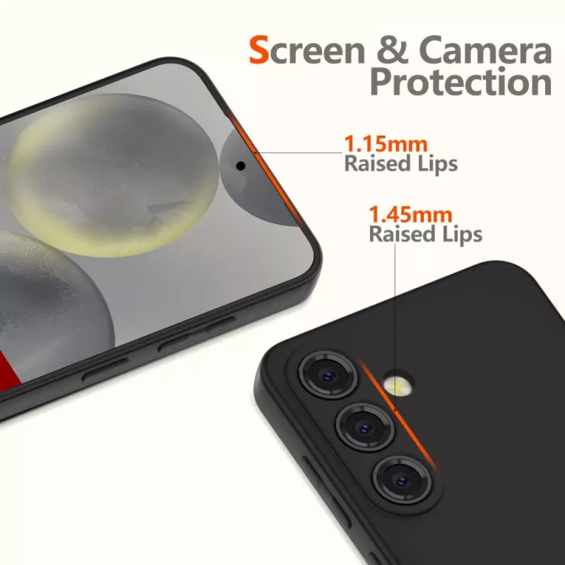 Tech-Protect Icon siliconenhoesje voor Samsung Galaxy A56 5G, zwart