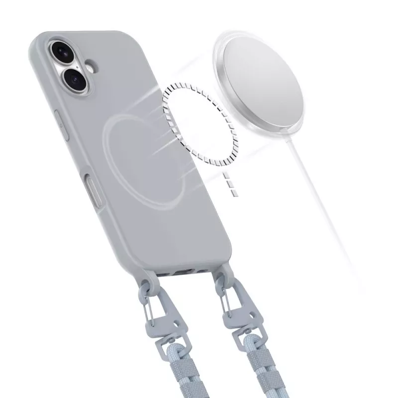 Tech-Protect MagNecklace 26328-0 MagSafe-hoesje voor Apple iPhone 16, grijs