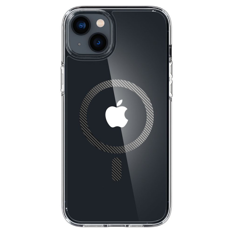 Spigen Ultra Hybrid Mag (ACS04904) MagSafe-hoesje voor Apple iPhone 14 Plus / 15 Plus, Carbon Fiber
