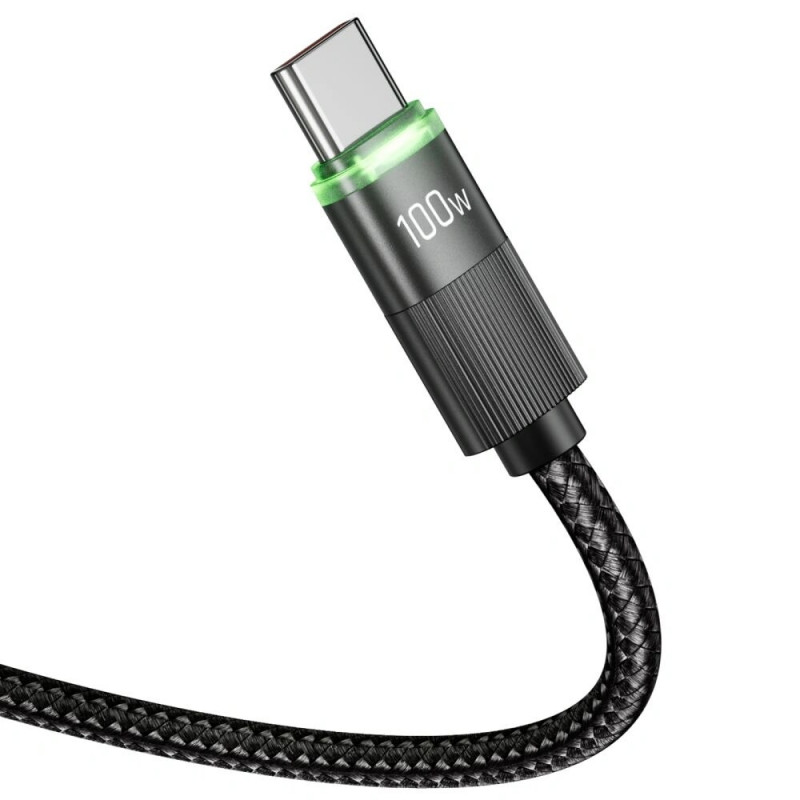 Tech-Protect UB20T Ultraboost USB-C / USB-C-kabel PD100W/5A, 180 cm, zwart