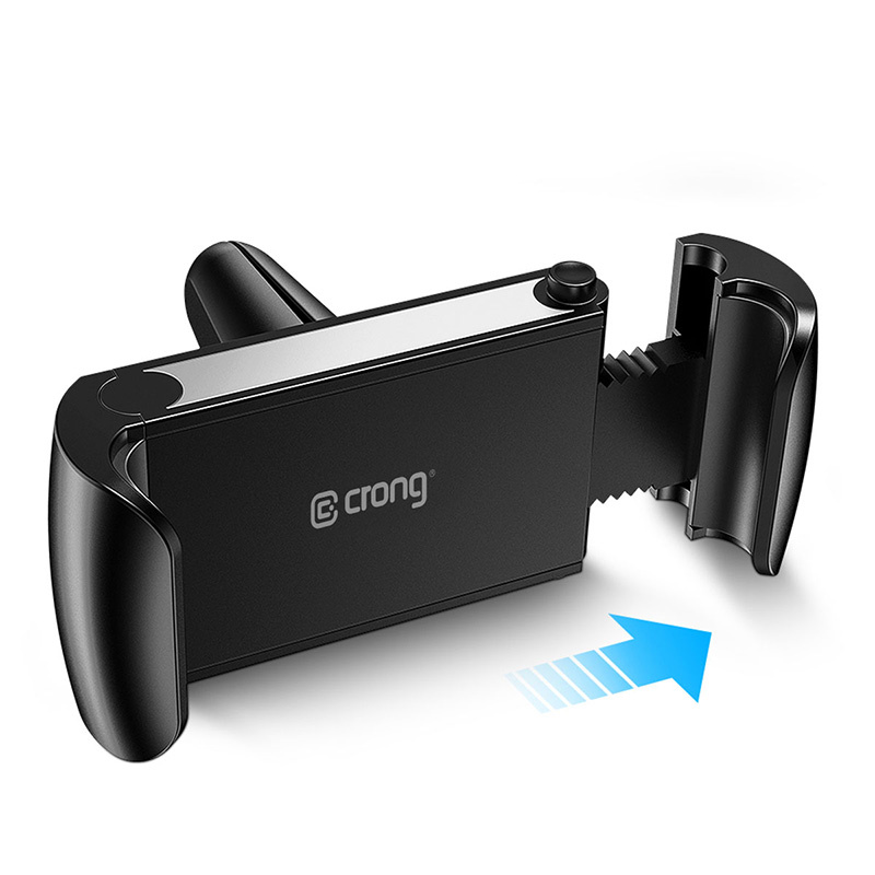 Crong universele slimme autohouder voor 4 - 6,5 inch telefoons, zwart