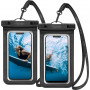 Spigen A601 Aqua Shield universele waterdichte hoes (2 stuks), zwart