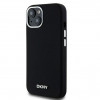 DKNY Apple iPhone 15 hardcase Liquid Silicone Small Metal Logo MagSafe, zwart