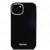 DKNY Apple iPhone 15 hardcase Liquid Silicone Small Metal Logo MagSafe, zwart