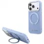 Karl Lagerfeld Ring Stand 360 Saffiano Classic Logo MagSafe-hoesje voor Apple iPhone 18 Pro / 17 Pro, lichtblauw (KF003175)