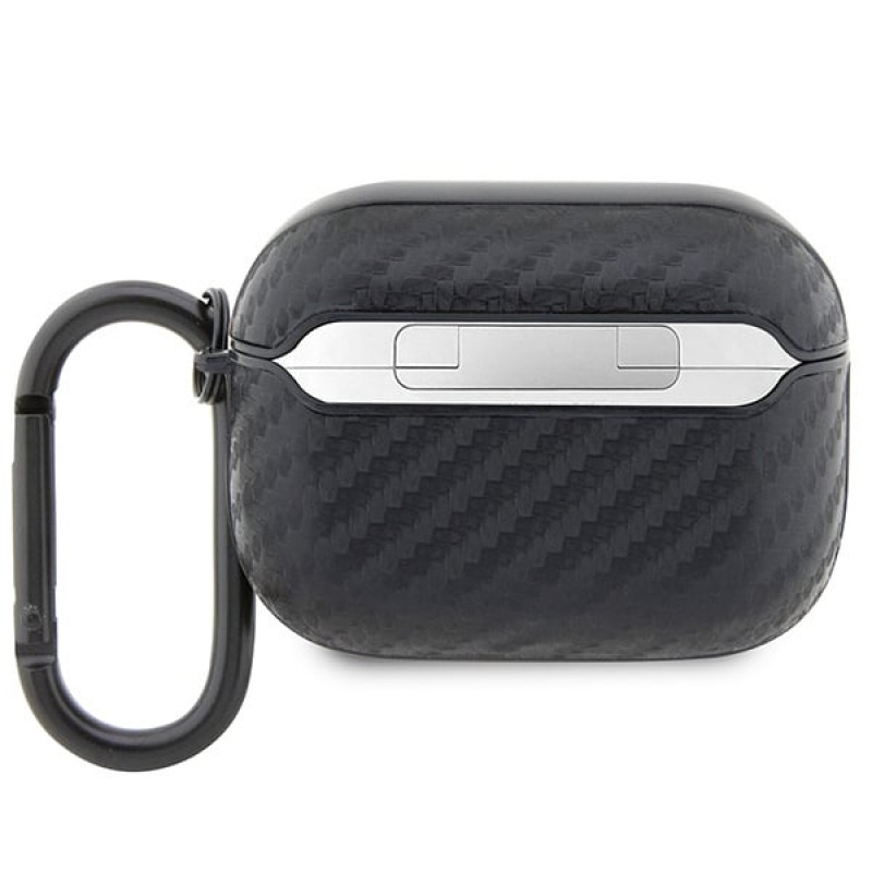 BMW BMAPWMPUCA2 Carbon Double Metal Logo hoesje voor Apple AirPods Pro, zwart