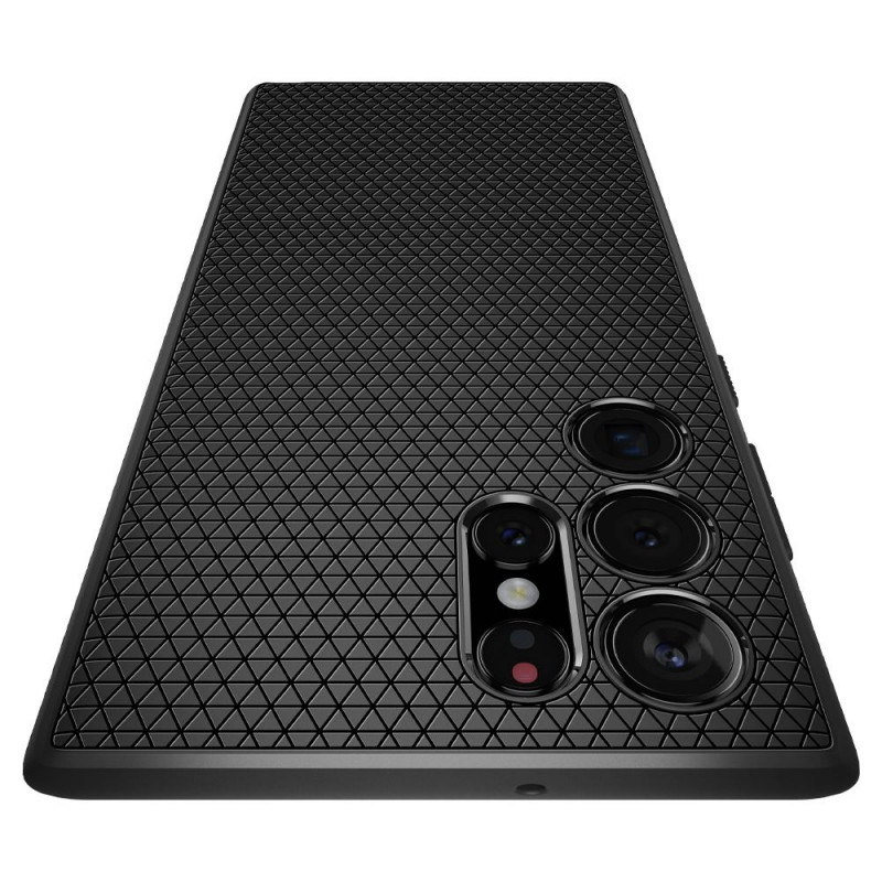 Spigen Liquid Air Samsung Galaxy S22 Ultra-hoesje, mat zwart
