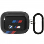 BMW BMAP222SOTK Tricolor Stripes hoesje voor Apple AirPods Pro 2e gen, zwart