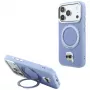 Karl Lagerfeld met Ring Stand 360 Karl Head Pin MagSafe-hoesje voor Apple iPhone 18 Pro Max / 17 Pro Max, lichtblauw (KF003238)