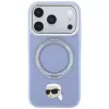 Karl Lagerfeld met Ring Stand 360 Karl Head Pin MagSafe-hoesje voor Apple iPhone 18 Pro Max / 17 Pro Max, lichtblauw (KF003238)