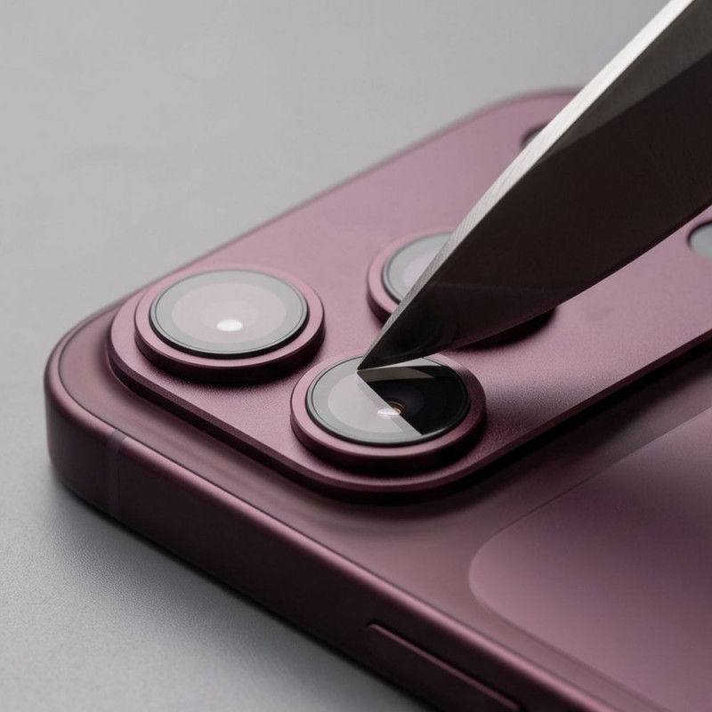 Tech-Protect Camfull Fit+ Apple iPhone 18 Pro Max cameralensbeschermer, bordeauxrood