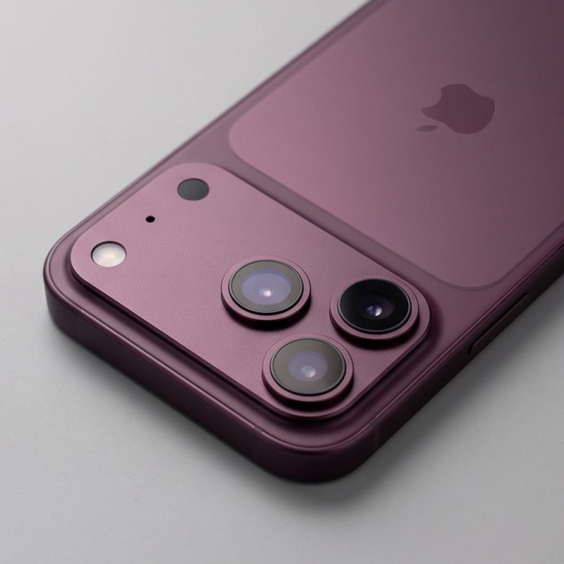Tech-Protect Camfull Fit+ Apple iPhone 18 Pro cameralensbeschermer, bordeauxrood