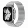 Tech-Protect Nylonloop Apple Watch 8 / 9 / 10 / 11 / 12 / SE / Ultra 44/45/46/49 mm horlogeband, lichtgrijs