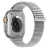Tech-Protect Nylonloop Apple Watch 8 / 9 / 10 / 11 / 12 / SE / Ultra 44/45/46/49 mm horlogeband, lichtgrijs