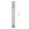 Tech-Protect Nylonloop Apple Watch 8 / 9 / 10 / 11 / 12 / SE / Ultra 44/45/46/49 mm horlogeband, lichtgrijs